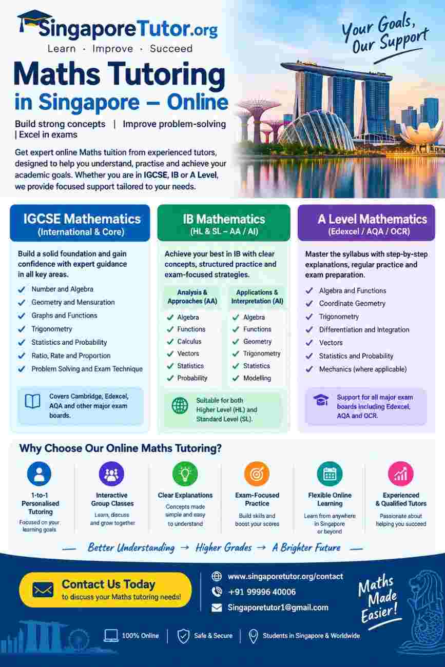 Complete Online Mathematics Support for IGCSE, IB, A Level & International Students